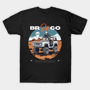 bronco lover cool skull design T-Shirt